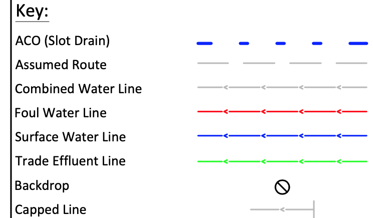Key for the Sewer maps.